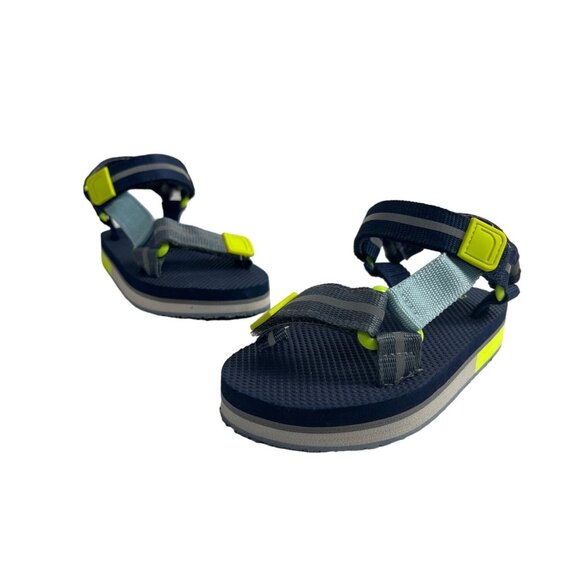 Zara Boy Toddler Navy Straped Sandals Sz 26 - Picture 1 of 8
